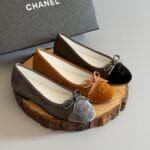 Chanel Women's Shoes Easy Wear Velvet Flat