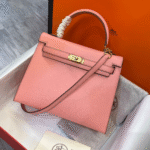 Hermes Kelly Pink Leather Bag
