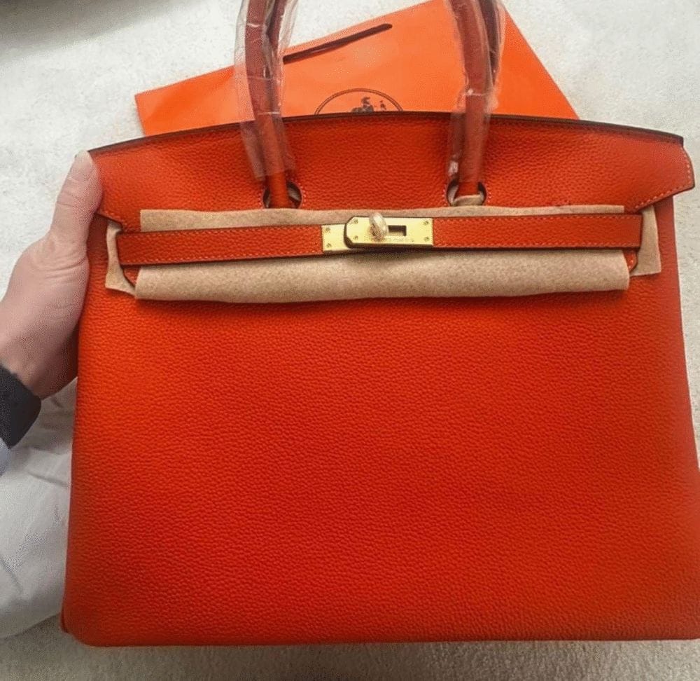 Hermes Birkin 30 Feu Togo Gold Hardware GHW