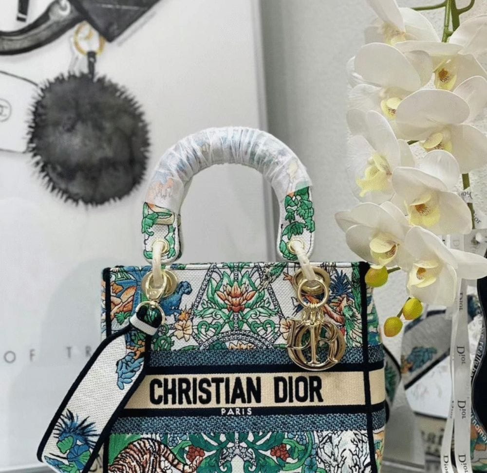 Christian Dior Handbag Lady D Lite Medium Bag