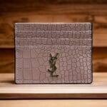 YSL Cassandre embossed Leather card case