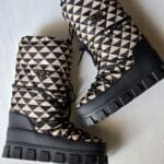 Prada Shoes Women's Black & White Ankle Boots