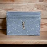 YSL Cassandre embossed Leather card case