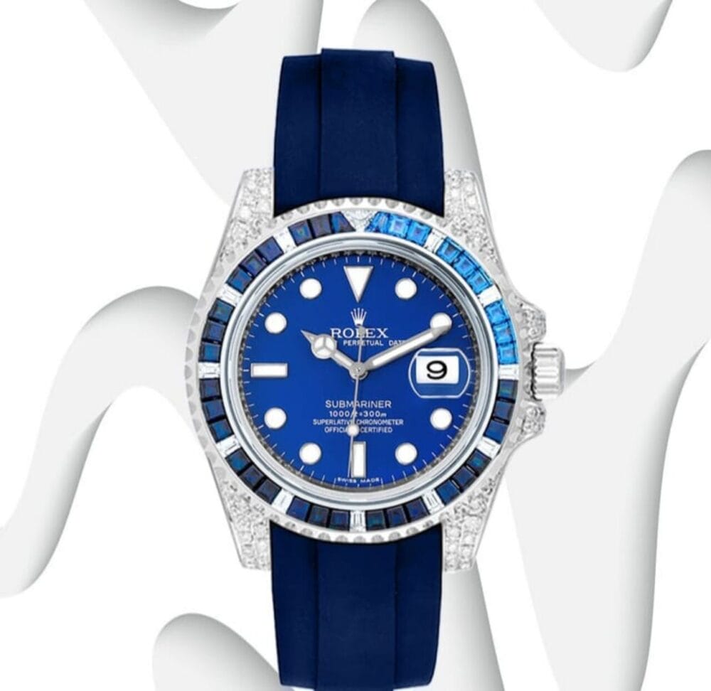 Rolex Submariner White Gold Diamond Watch