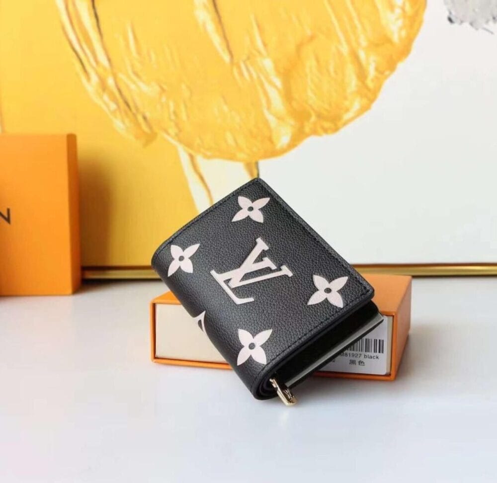LV Black Flower Women Wallet